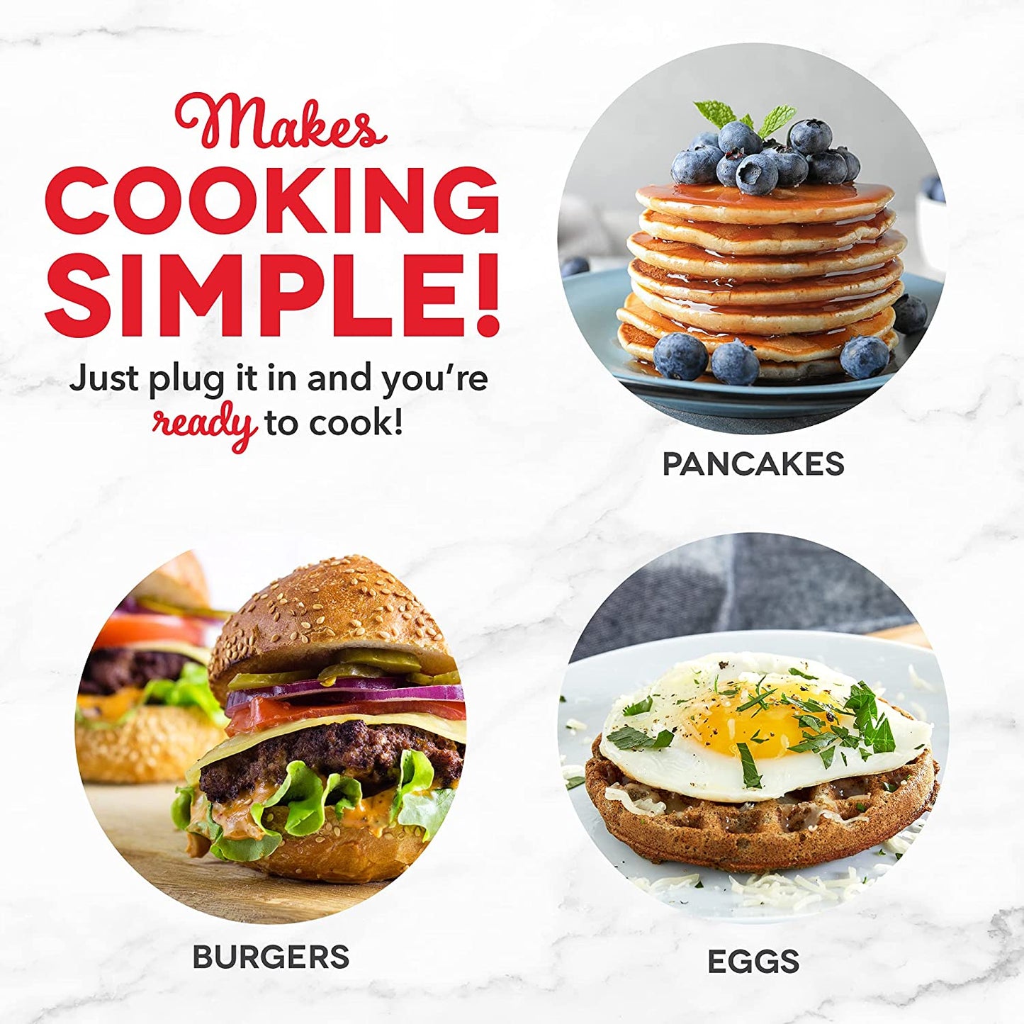 Mini Maker Set - Customized Treat Maker - Supports Multi-Function Cooking - Easy Cleanup and User-Friendly Design - Coral, Mint & Teal - Waffle, Griddle & Heart Shaped Waffle Irons