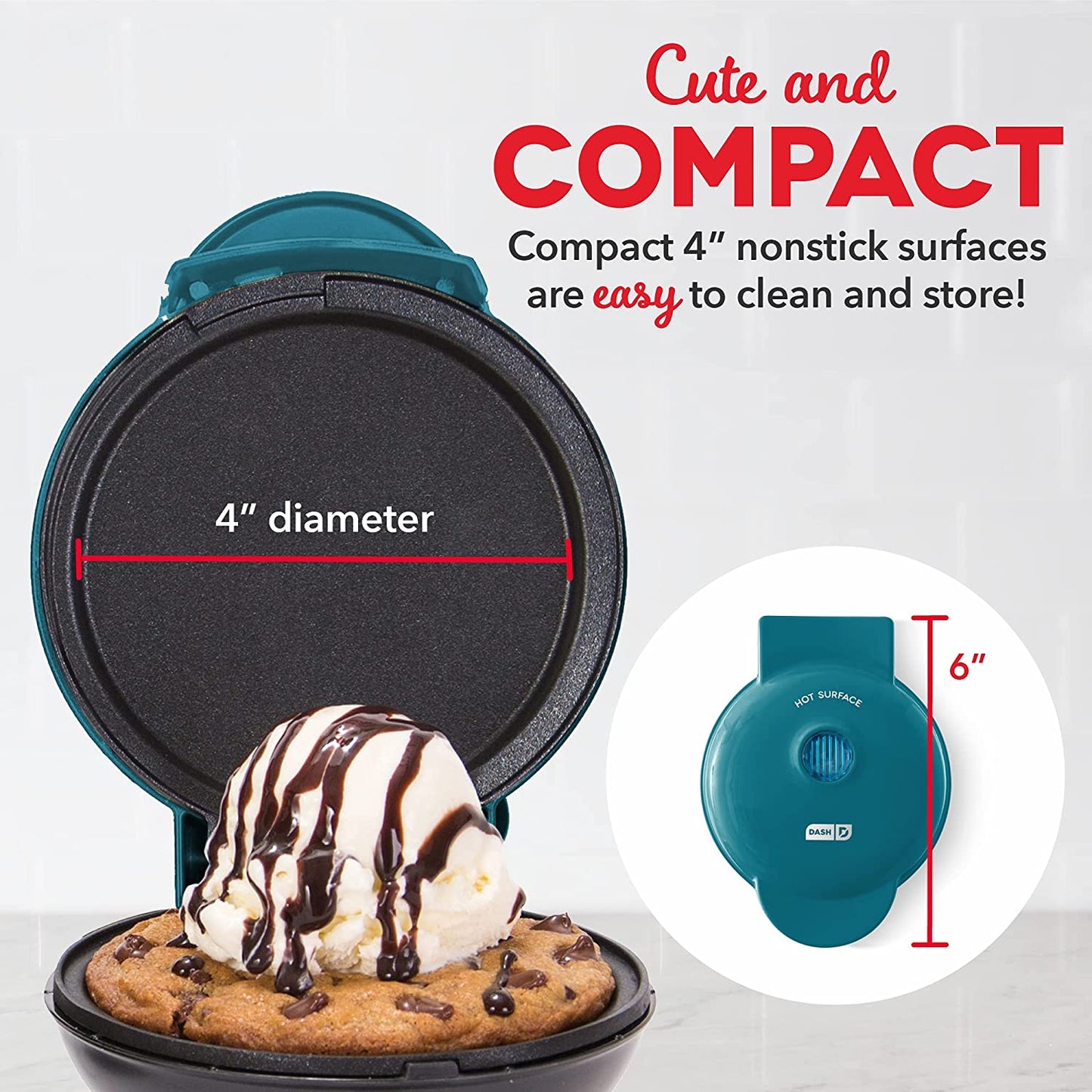 Mini Maker Set - Customized Treat Maker - Supports Multi-Function Cooking - Easy Cleanup and User-Friendly Design - Coral, Mint & Teal - Waffle, Griddle & Heart Shaped Waffle Irons
